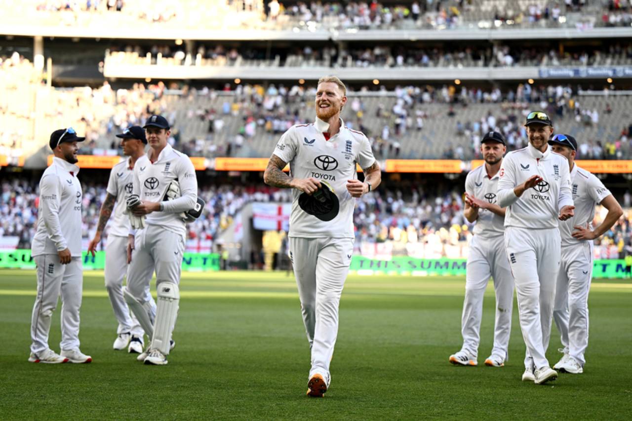 Ben Stokes leads his players off at the close, Australia vs England, 1st Test, The Ashes, Perth Stadium, November 21, 2025