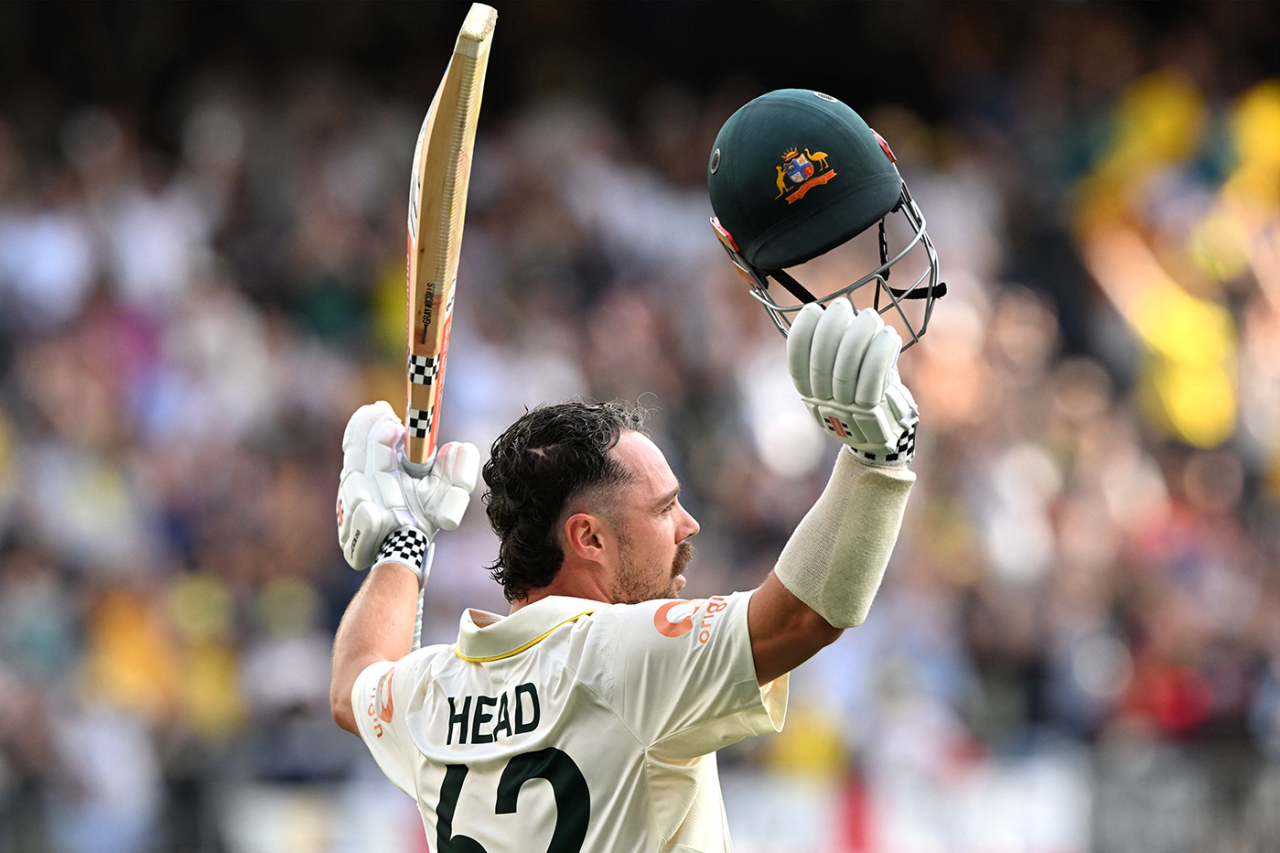 Travis Head celebrates his incredible century, Australia vs England, 1st Test, The Ashes, Perth Stadium, November 22, 2025