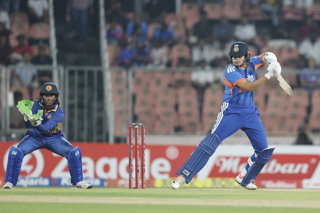 Shafali Verma plays the cut shot, India vs Sri Lanka, 3rd T20I, Thiruvananthapuram, December 26, 2025