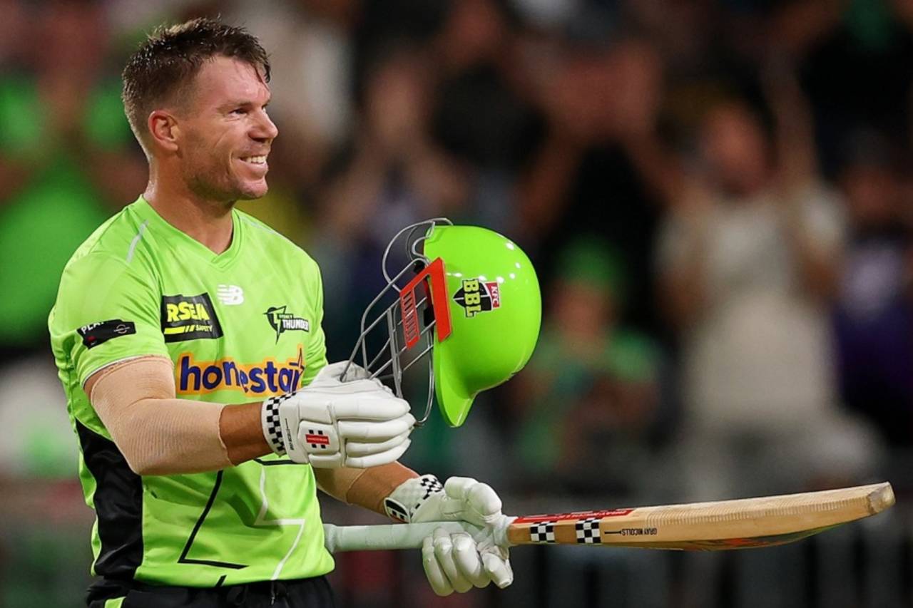 David Warner slammed his second BBL hundred, Sydney Thunder vs Hobart Hurricanes, BBL, Sydney, January 3, 2026