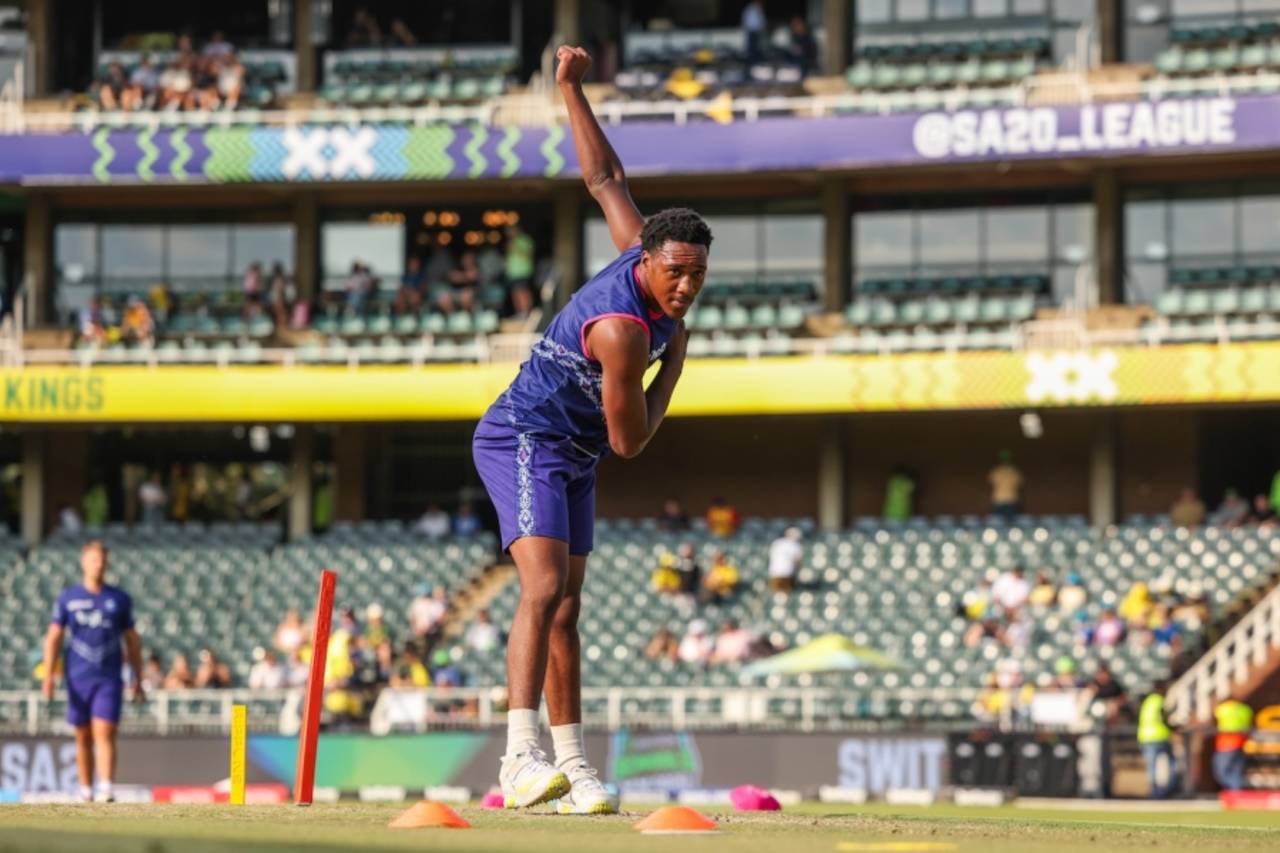Nqobani Mokoena gets in some practice, SA20, Durban, January 7, 2026