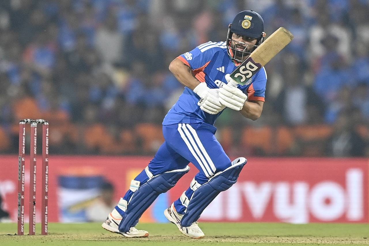 Rinku Singh hit some late runs after India lost a few wickets, India vs New Zealand, 1st T20I, Nagpur, January 21, 2026