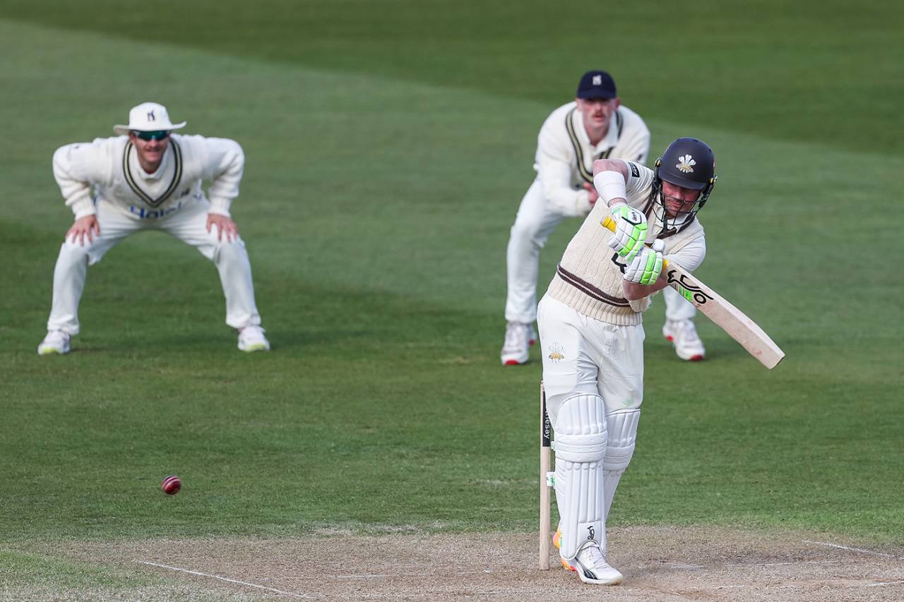 Rory Burns led the Surrey fightback with a fifty, Warwickshire vs Surrey, County Championship, Division One, Edgbaston, April 5, 2026