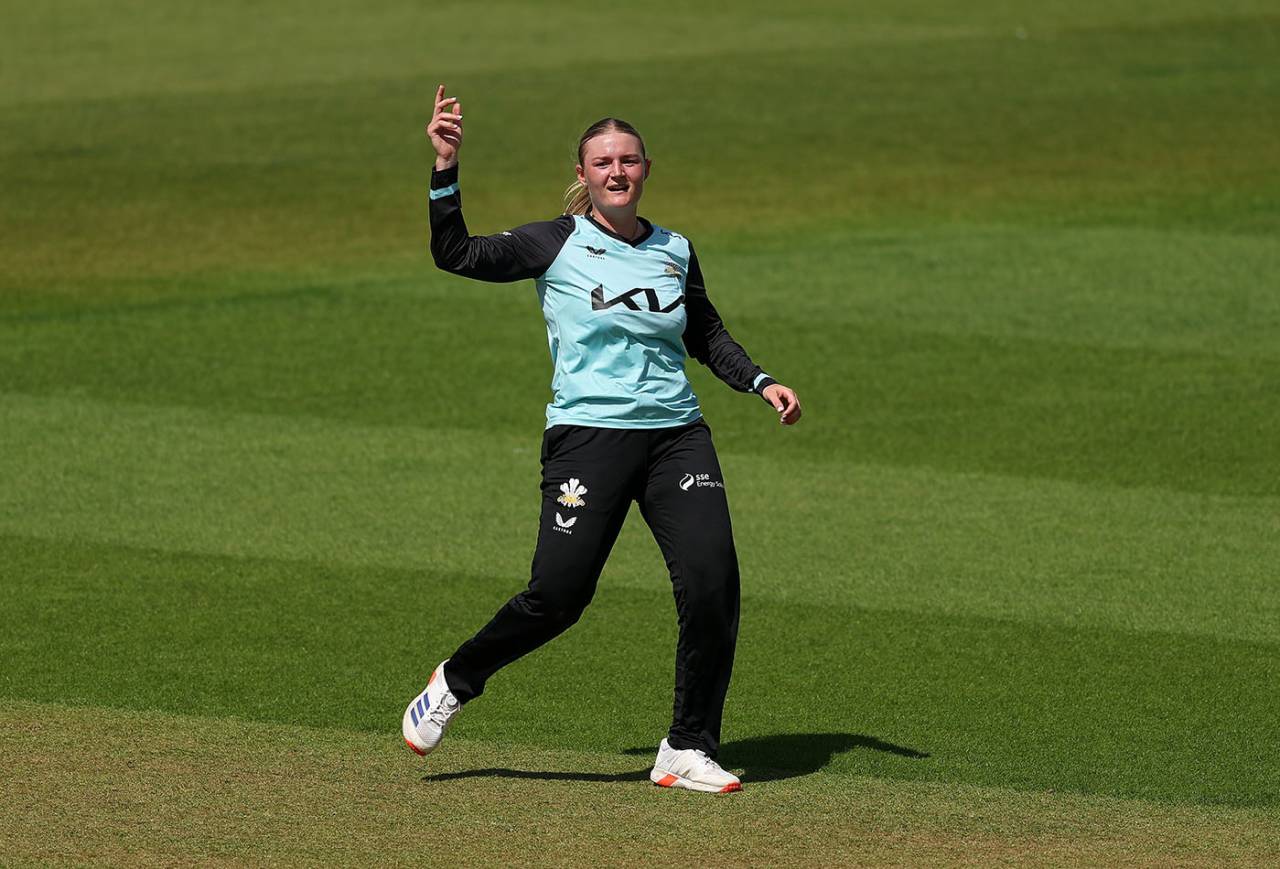 Ryana MacDonald-Gay reacts, Vitality Blast Women, Surrey vs Lancashire Thunder, The Kia Oval, May 22, 2026