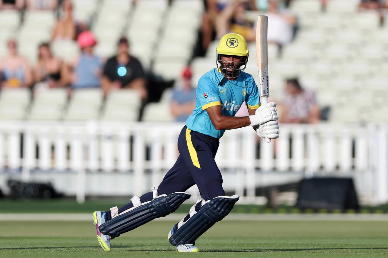 Zen Malik made a career-best 99, Warwickshire vs Worcestershire, Men's T20 Blast, Edgbaston, June 26, 2026