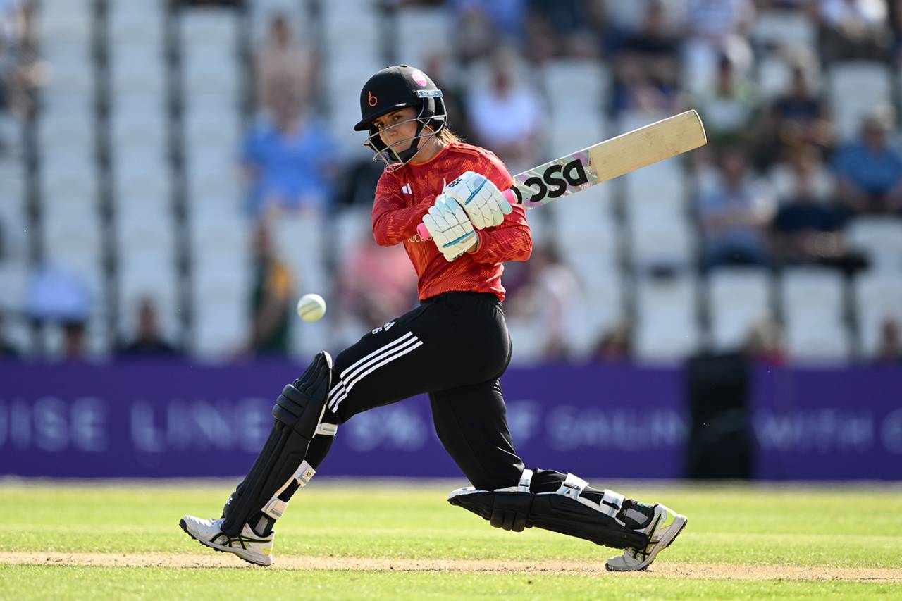 Charli Knott on the pull, The Blaze vs Yorkshire, Women's T20 Blast, Trent Bridge, May 22, 2026