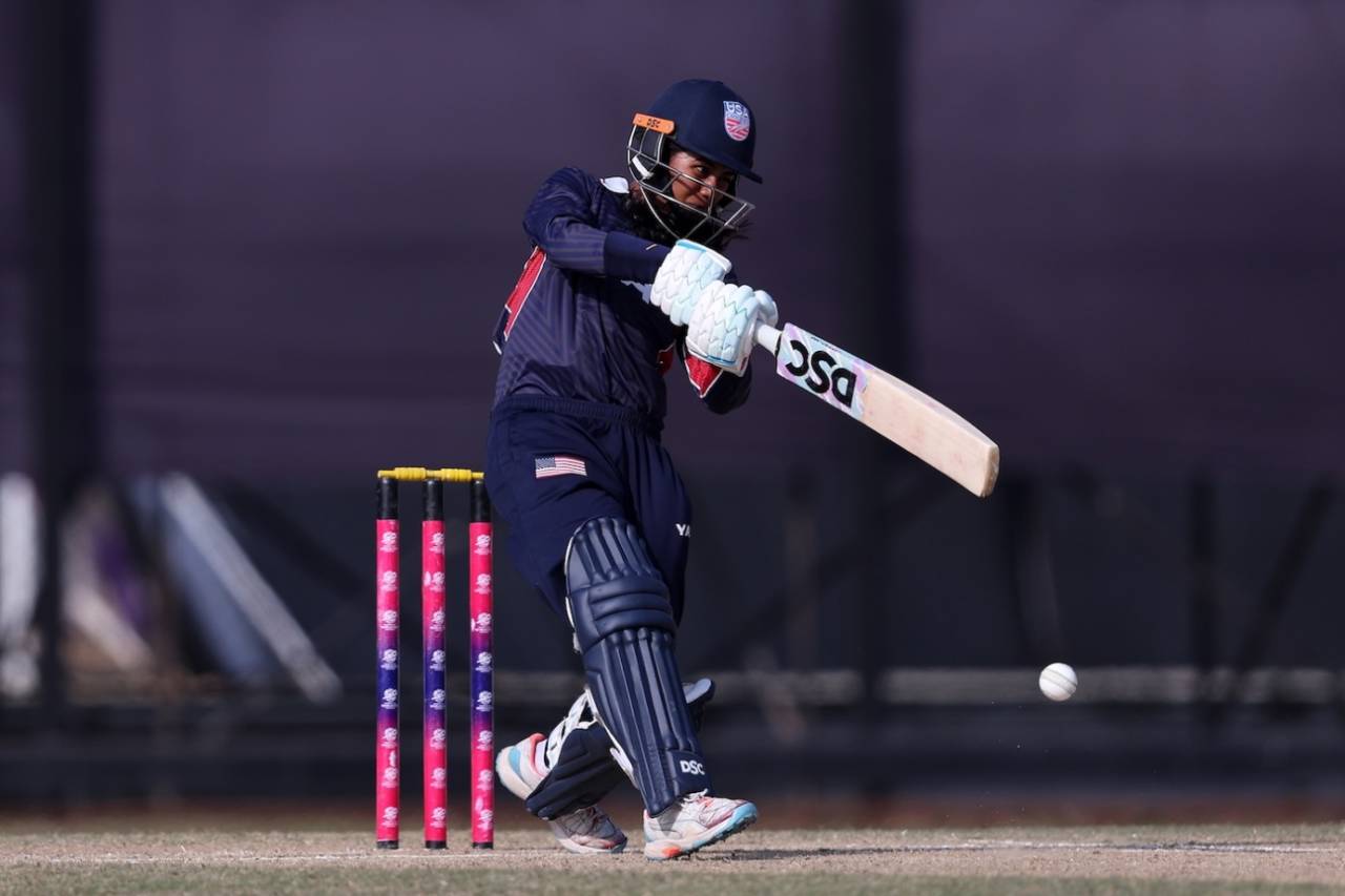 Chetna Pagydyala slaps one back, Scotland vs USA, Women's T20 World Cup Qualifier, Super Six, Kirtipur, February 1, 2026