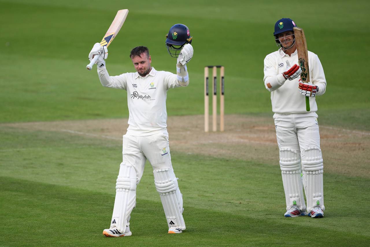 Mason Crane made his second first-class hundred, Surrey vs Glamorgan, County Championship Division One, September 17, 2026
