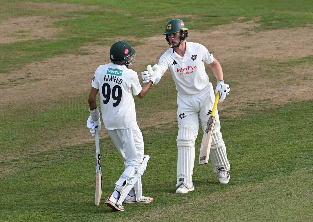 Haseeb Hameed and Jack Haynes put on a century stand, Nottinghamshire vs Yorkshire, County Championship, Division One, Trent Bridge, September 24, 2026