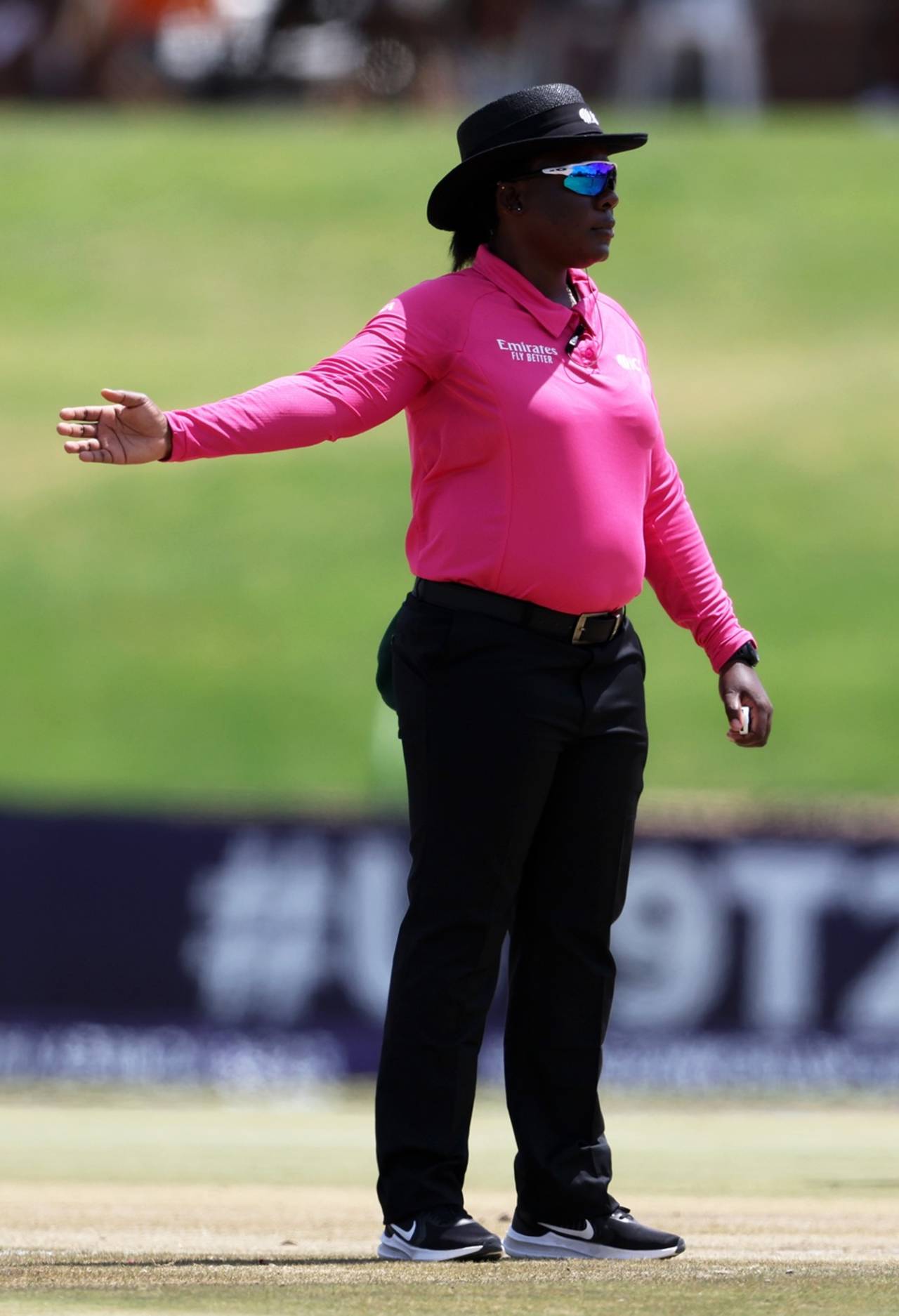 Sarah Dambanevana officiated in the inaugural Under-19 Women's T20 World Cup in South Africa in 2023