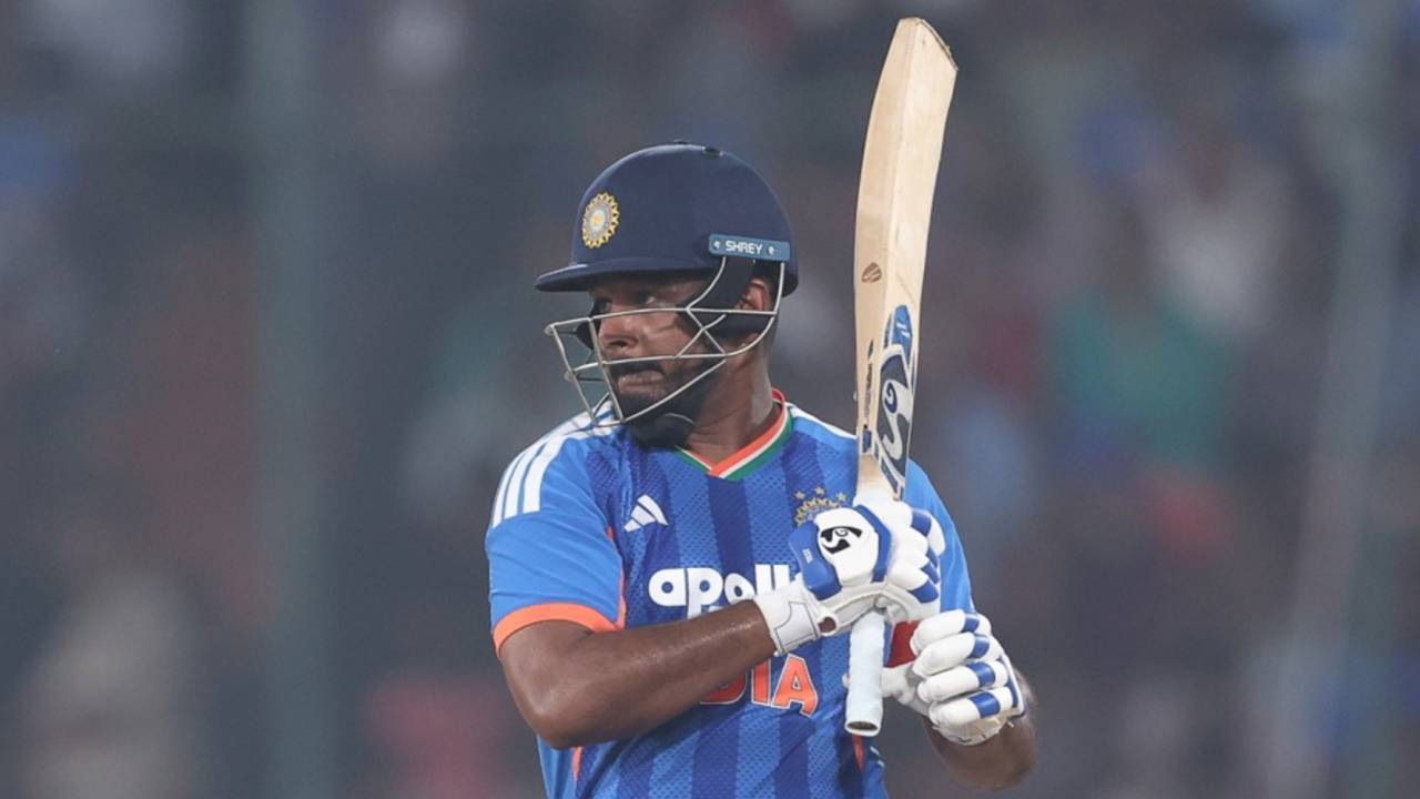 Sanju Samson swivels into a pull, India vs West Indies, 4th T20I, Hyderabad, October 14, 2026