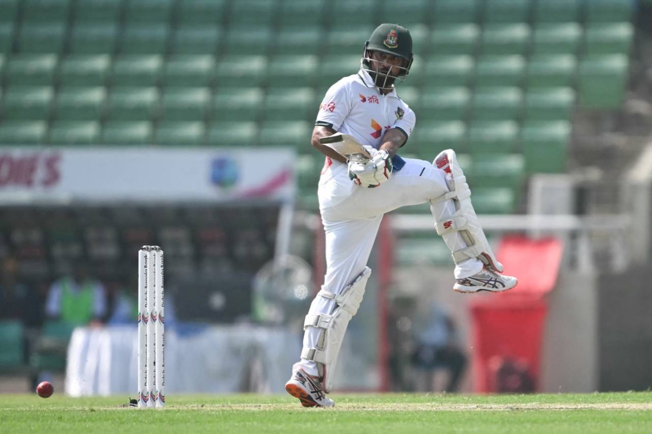Shadman Islam turns the ball away, Bangladesh vs West Indies, 1st Test, Dhaka, 1st day, October 28, 2026