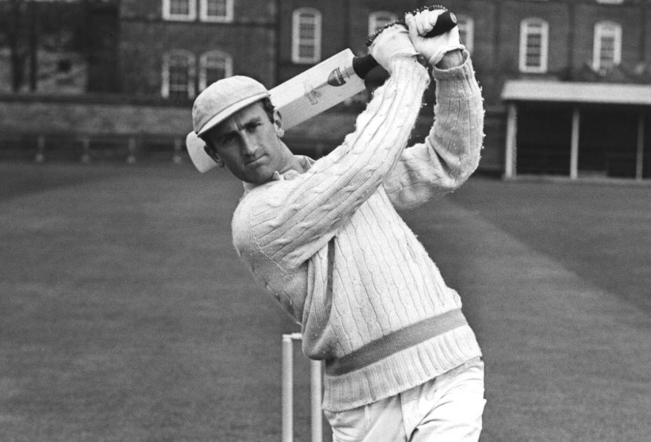 Ted Dexter, Cambridge University cricket captain in practice at Fenners for the opening of the cricket season, April 14, 1958