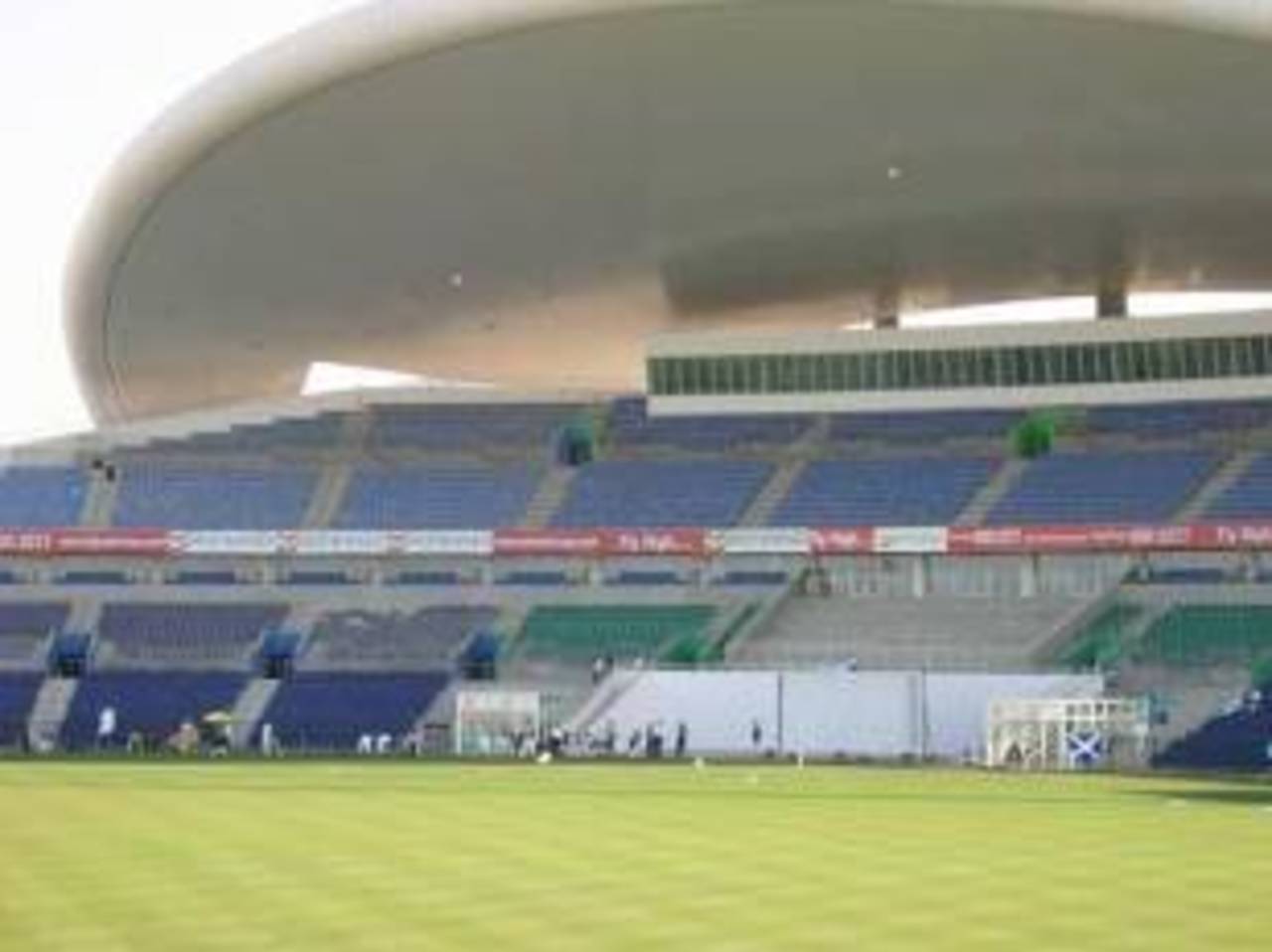 A general view of the Sheikh Zayed stadium in Abu Dhabi during the ICC Intercontinental Cup match between Kenya and Scotland, November 2004