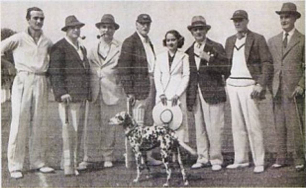 Aubrey Smith (fourth from left) next to British Hollywood actors at a cricket match&nbsp;&nbsp;&bull;&nbsp;&nbsp;The Cricketer International