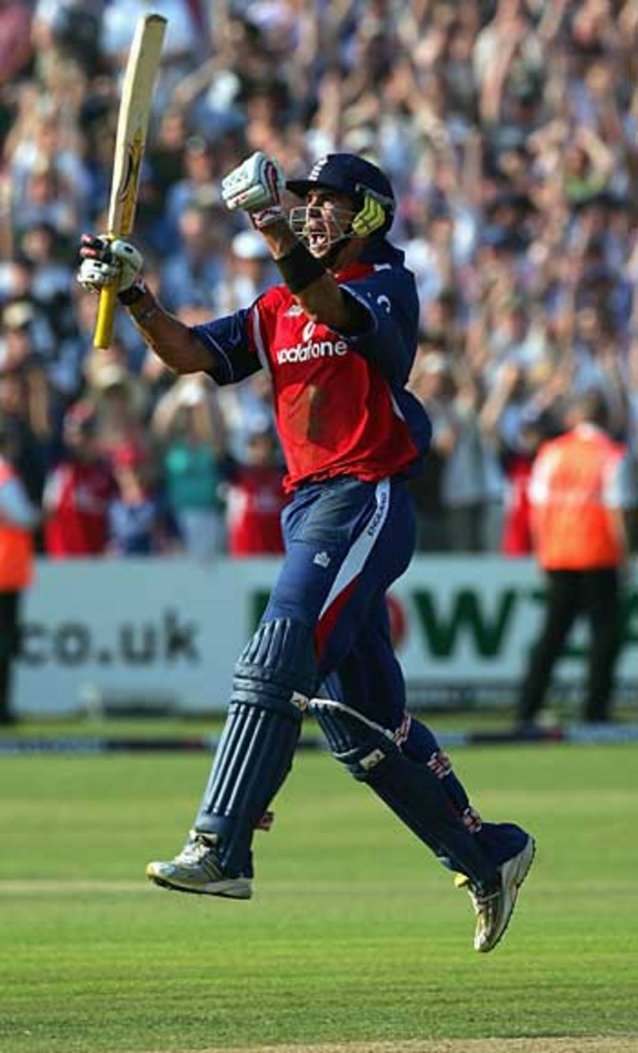 Celebrating guiding England home with 91 from 65 balls&nbsp;&nbsp;&bull;&nbsp;&nbsp;Getty Images