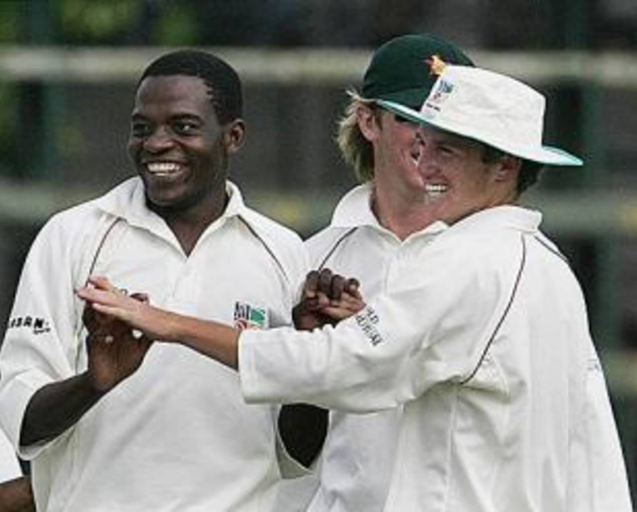 Blessing Mahwire celebrates after dismissing Rahul Dravid, Zimbabwe v India, 2nd Test, Harare, September 21, 2005