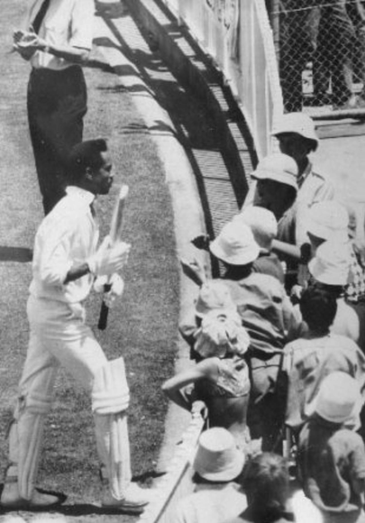 Garry Sobers returns after his epic 254, Australia v World XI, Melbourne,  January 5, 1972