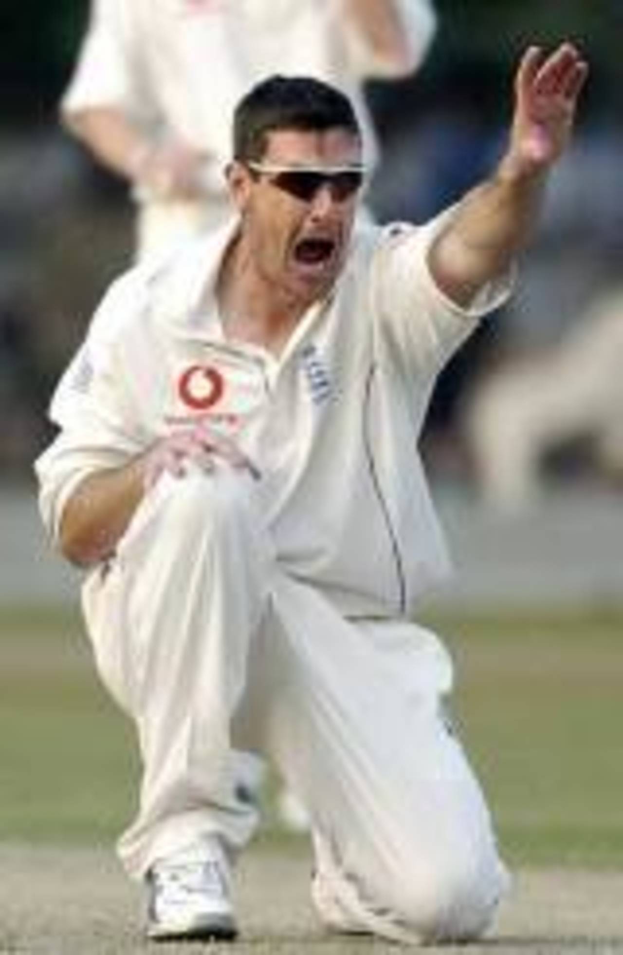 Ashley Giles appeals for one of his three wickets as England fightback after being bowled out for 126, Pakistan A v England XI, Tour Match, Lahore, November 6, 2005