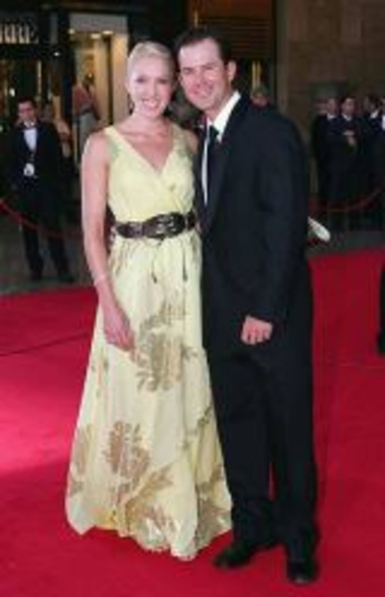 Ricky Ponting and wife Rianna arrive for the Allan Border Medal Dinner, Melbourne, February 6, 2006