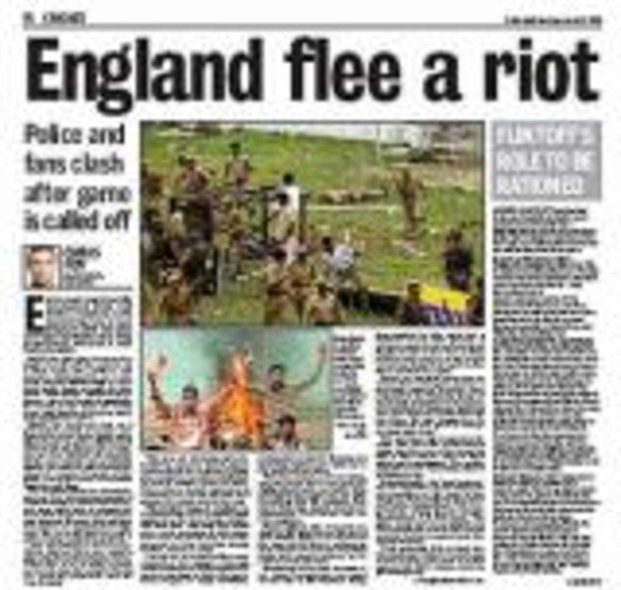 <I>Daily Mail</I> on the riot at Guwahati, April 10, 2006