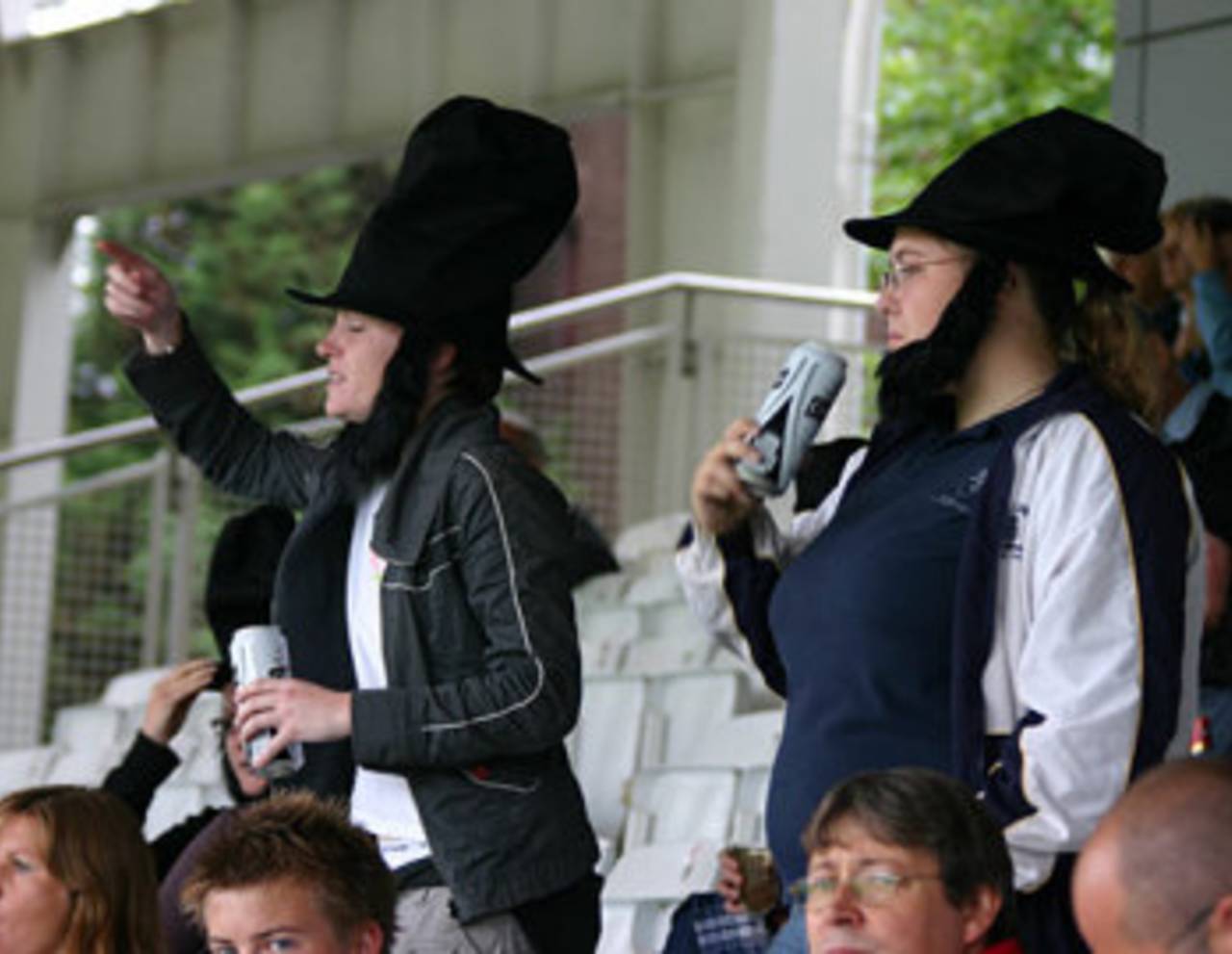 The fans get the beers in, and beards, while waiting for play to start, England Women v India Women, 1st ODI, Lord's, August 14, 2006