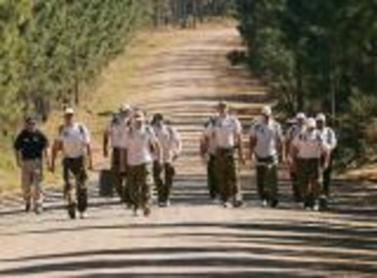 The Australians rough it in the outback in the Beerwah State Forest, Brisbane, August 23, 2006