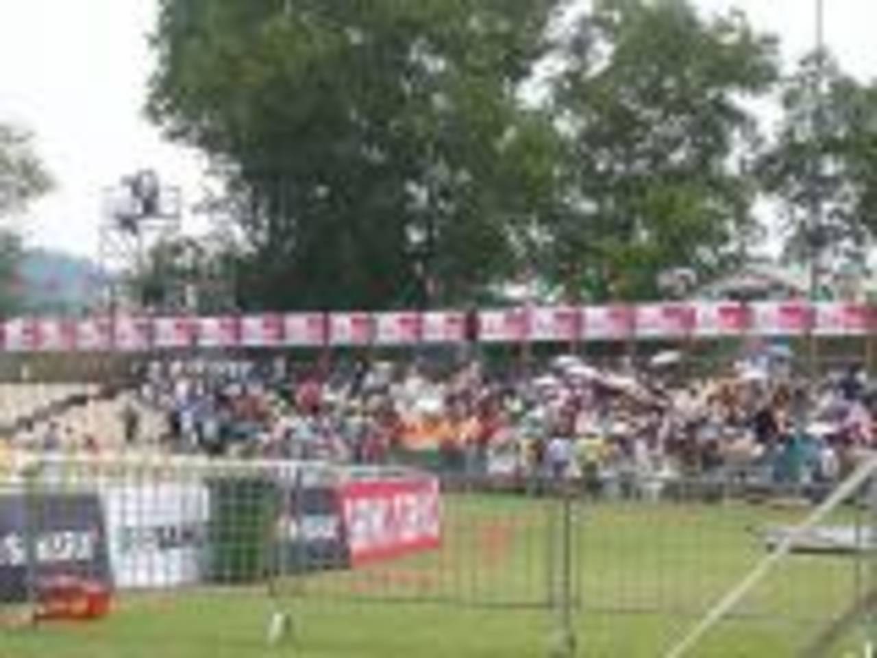 A section of the Bharat Army at the Kinrara Oval, India v Australia, DLF Cup, 3rd match, Kinrara Oval, Kuala Lumpur, September 16, 2006