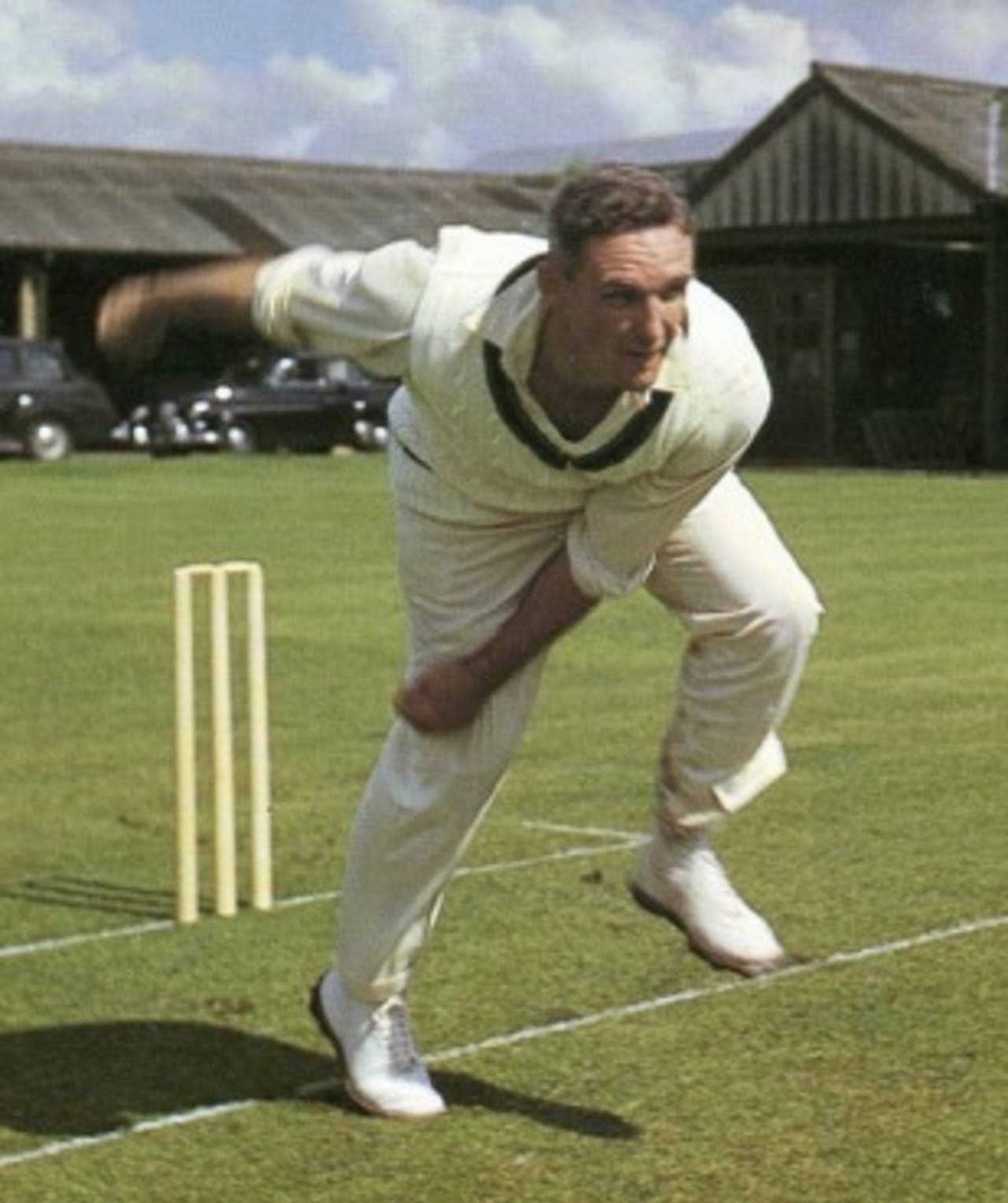 Alan Davidson in a posed shot at Lord's in 1961