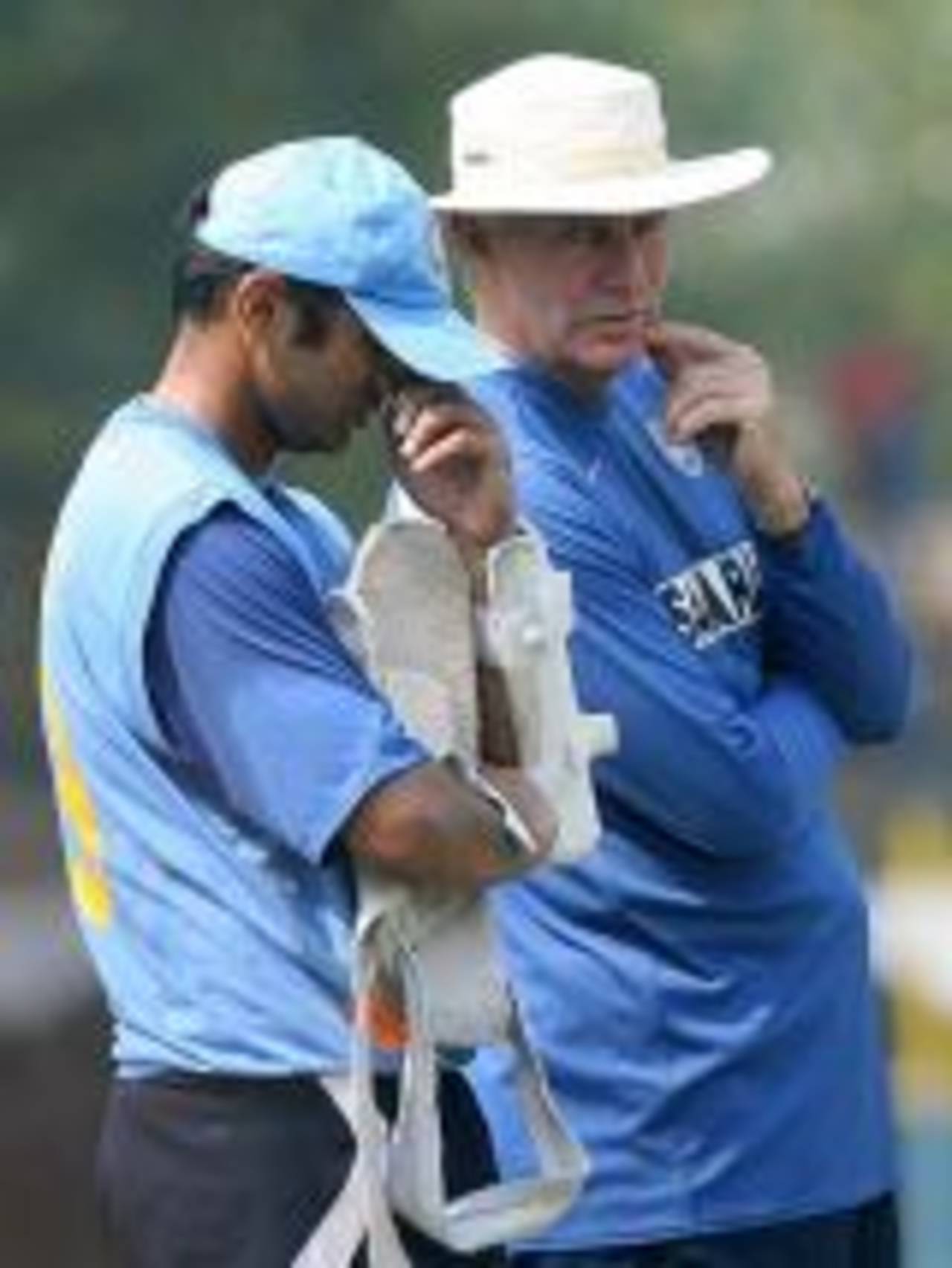 Rahul Dravid and Greg Chappell have a lot on their plate ahead of India's crucial match against Australia, Mohali, October 28, 2007
