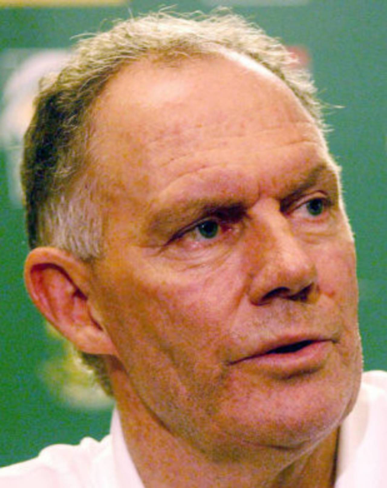 Greg Chappell faces the media shortly after India's arrival in Johannesburg, November 14, 2006
