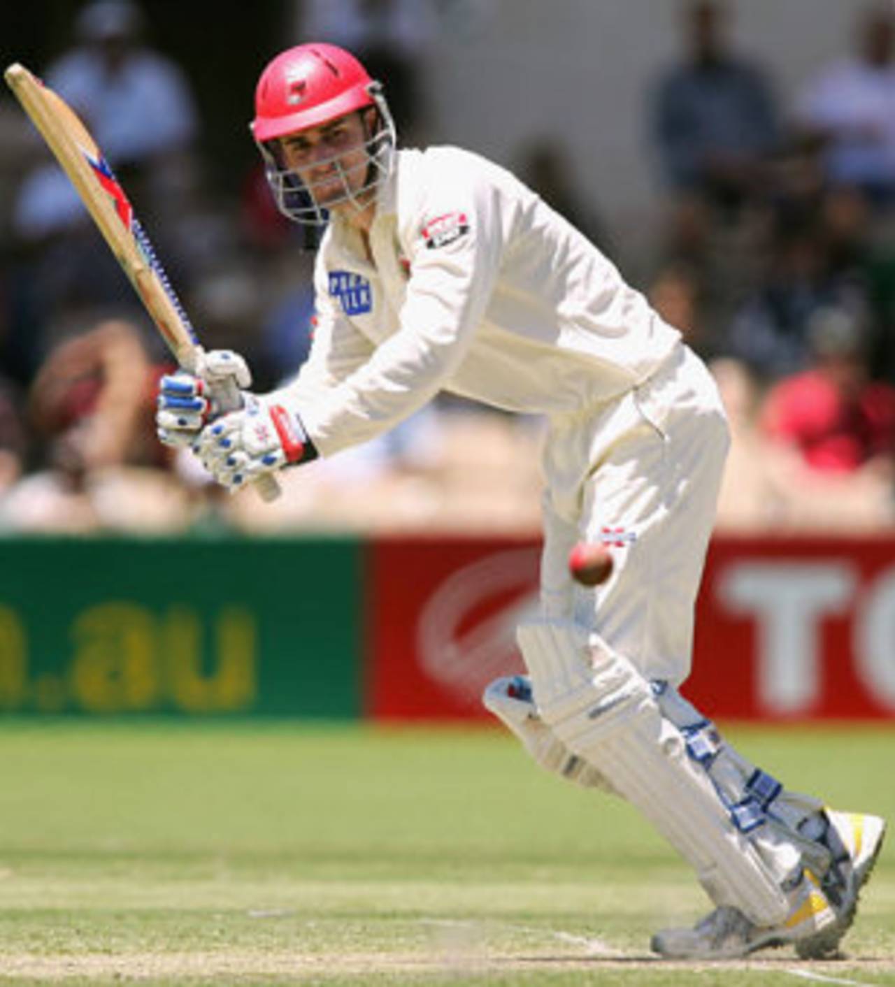 Cameron Borgas nudges one past square leg, South Australia v England XI, 1st day, Adelaide, November 17, 2006