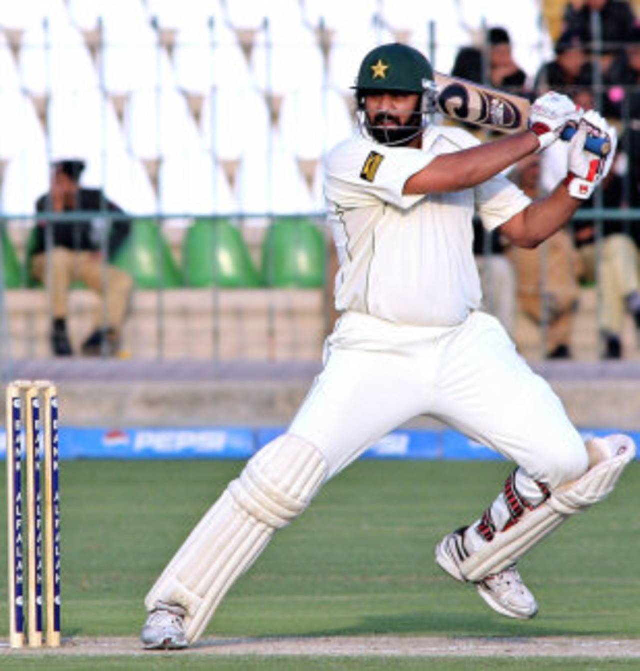 Inzamam-ul-Haq plays a stylish square-cut, Pakistan v West Indies, 2nd Test, Multan, 1st day, November 19, 2006