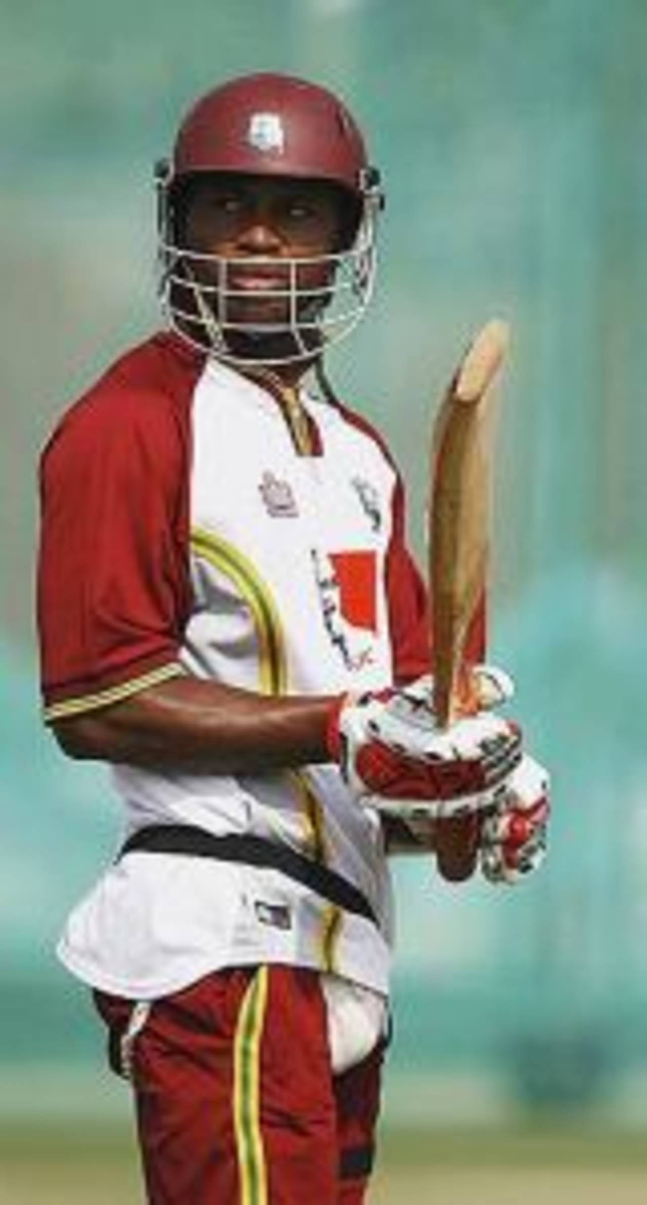 Marlon Samuels during practice, RCA Academy, Jaipur, October 31, 2006