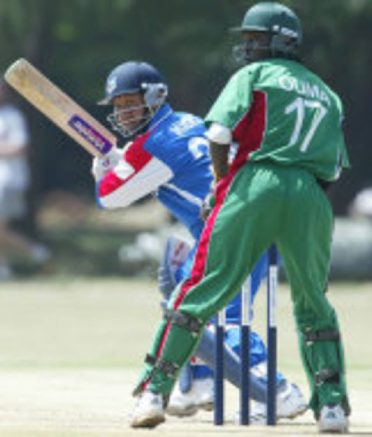 Dean Minors on his way to 52 - only two other batsmen reached double figures, Kenya v Bermuda, World Cricket League, Jaffreys SportsClub, Nairobi, January 29, 2007