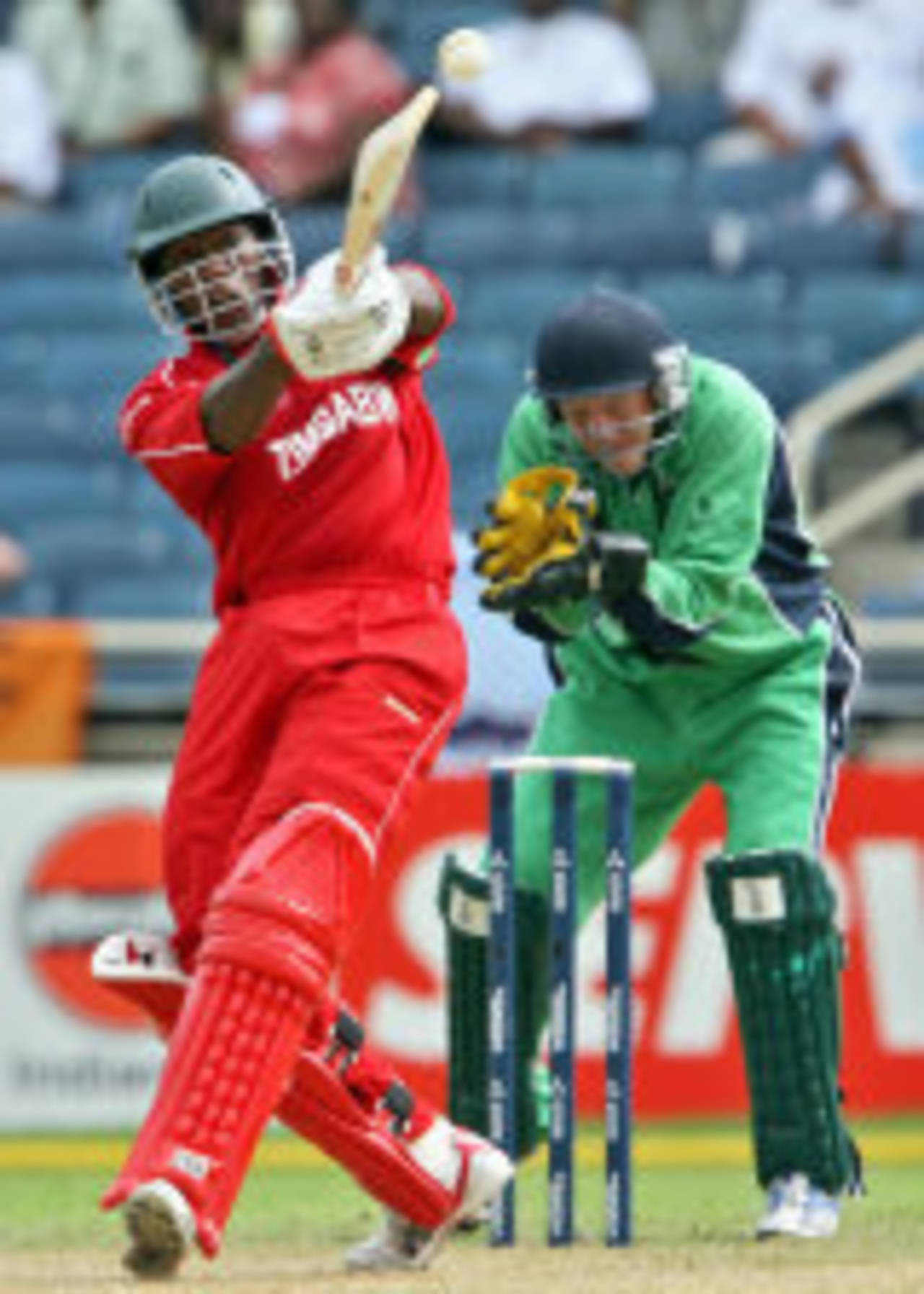 Vusi Sibanda launches one over midwicket, Ireland v Zimbabwe, Group D, Jamaica, March 15, 2007