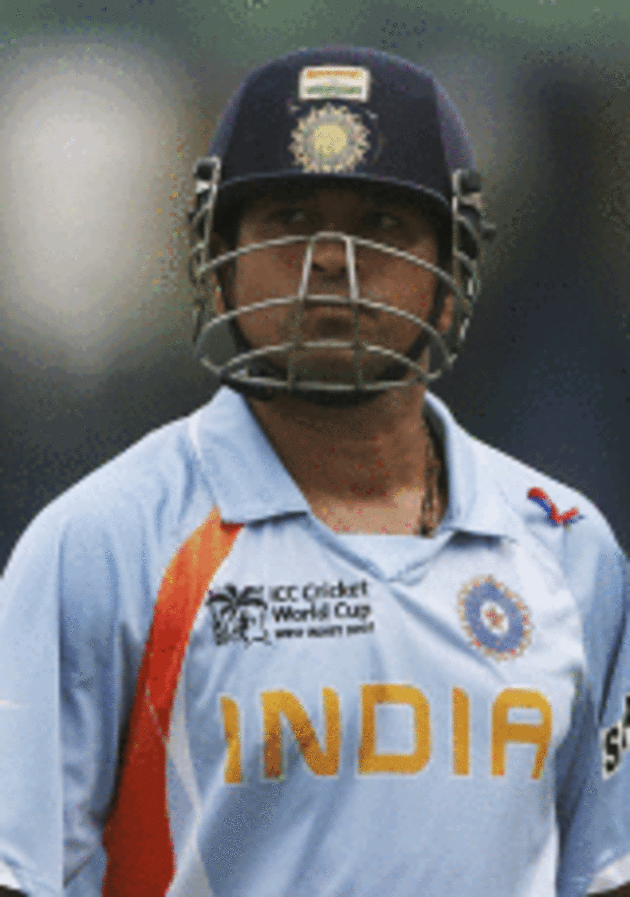 Sachin Tendulkar walks back after being dismissed by Abdur Razzak for 7, Bangladesh v India, Group B, Trinidad, March 17, 2007