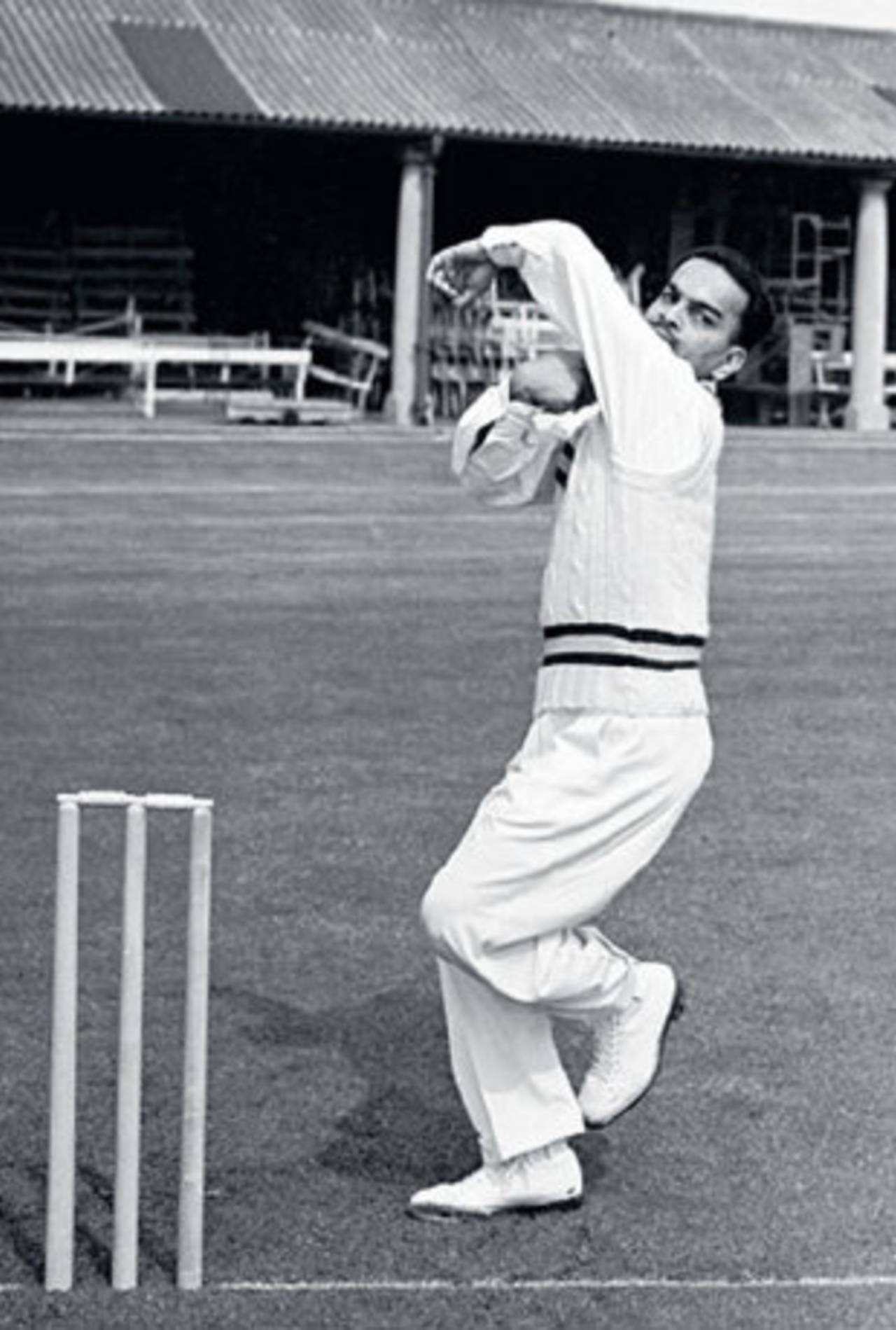 Subhash Gupte in the nets at Lord's in 1961