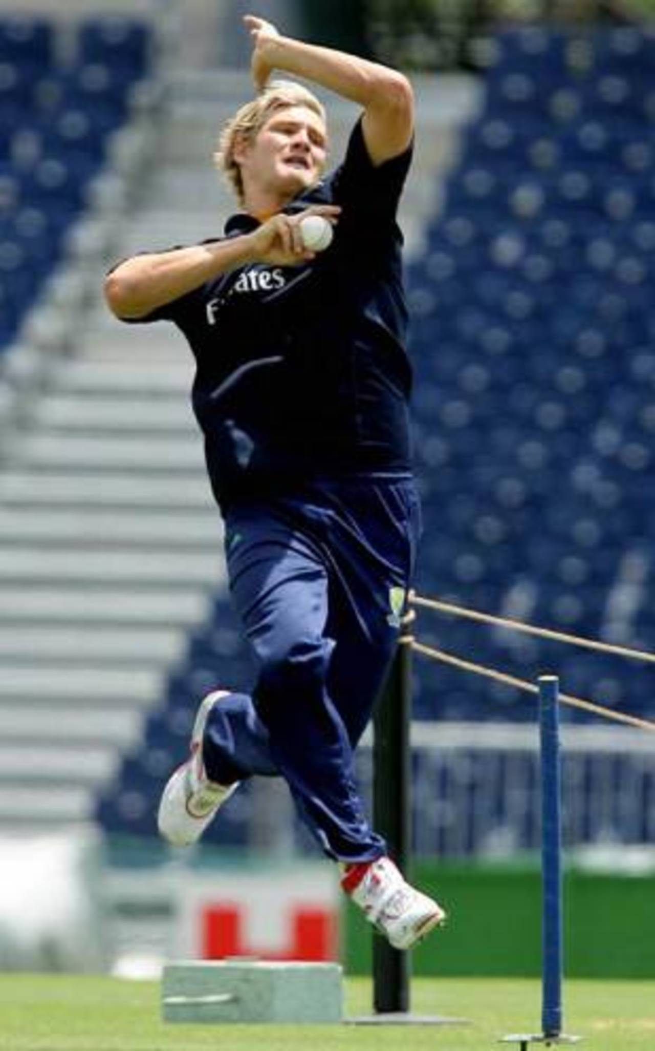 Shane Watson prepares himself for the World Cup final, Barbados, April 27, 2007