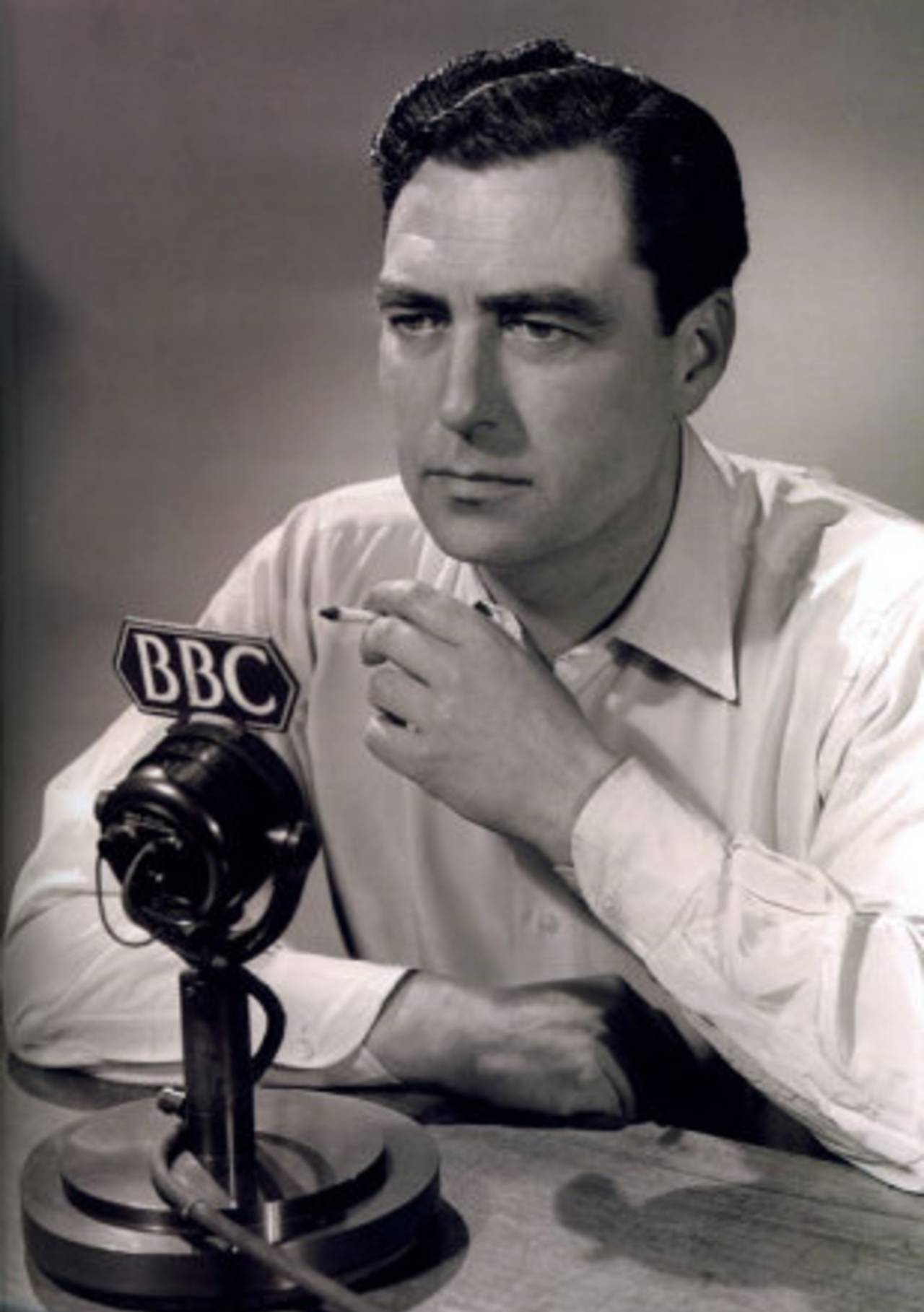 John Arlott in a post-war posed BBC shot
