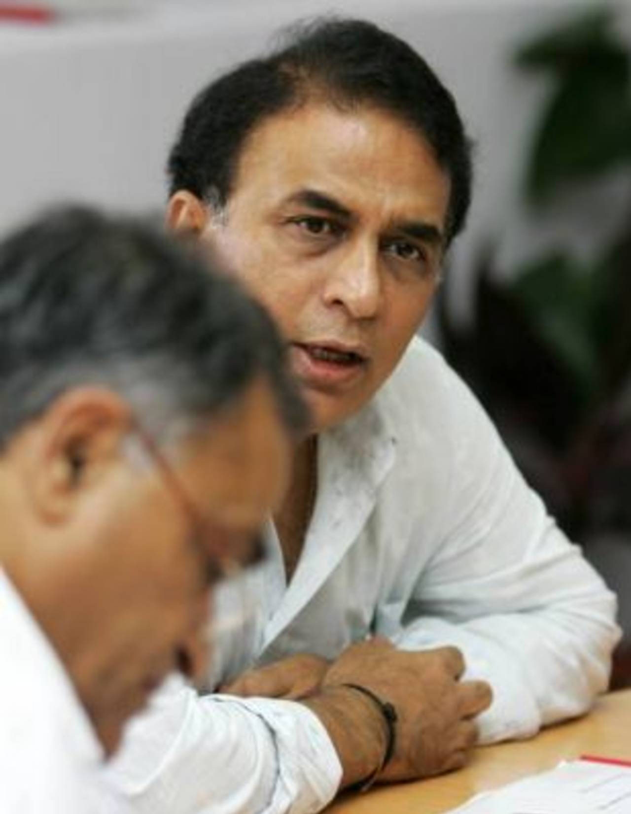 Sunil Gavaskar and Niranjan Shah, the board secretary, at the BCCI technical committee meeting, Bangalore, June 4, 2007