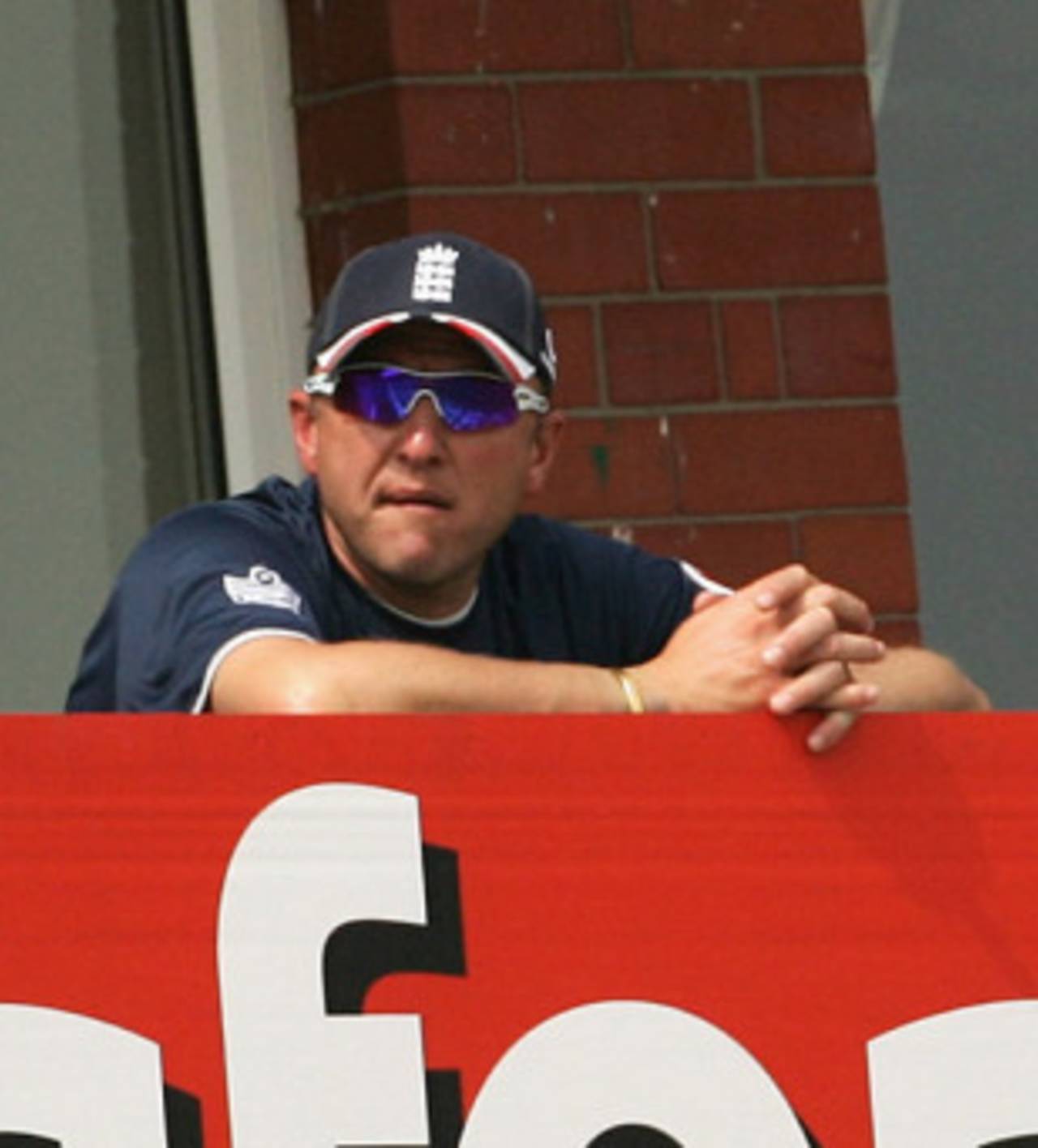 Allan Donald observes England's bowlers from the balcony, England v West Indies, 3rd Test, Old Trafford, June 8, 2007