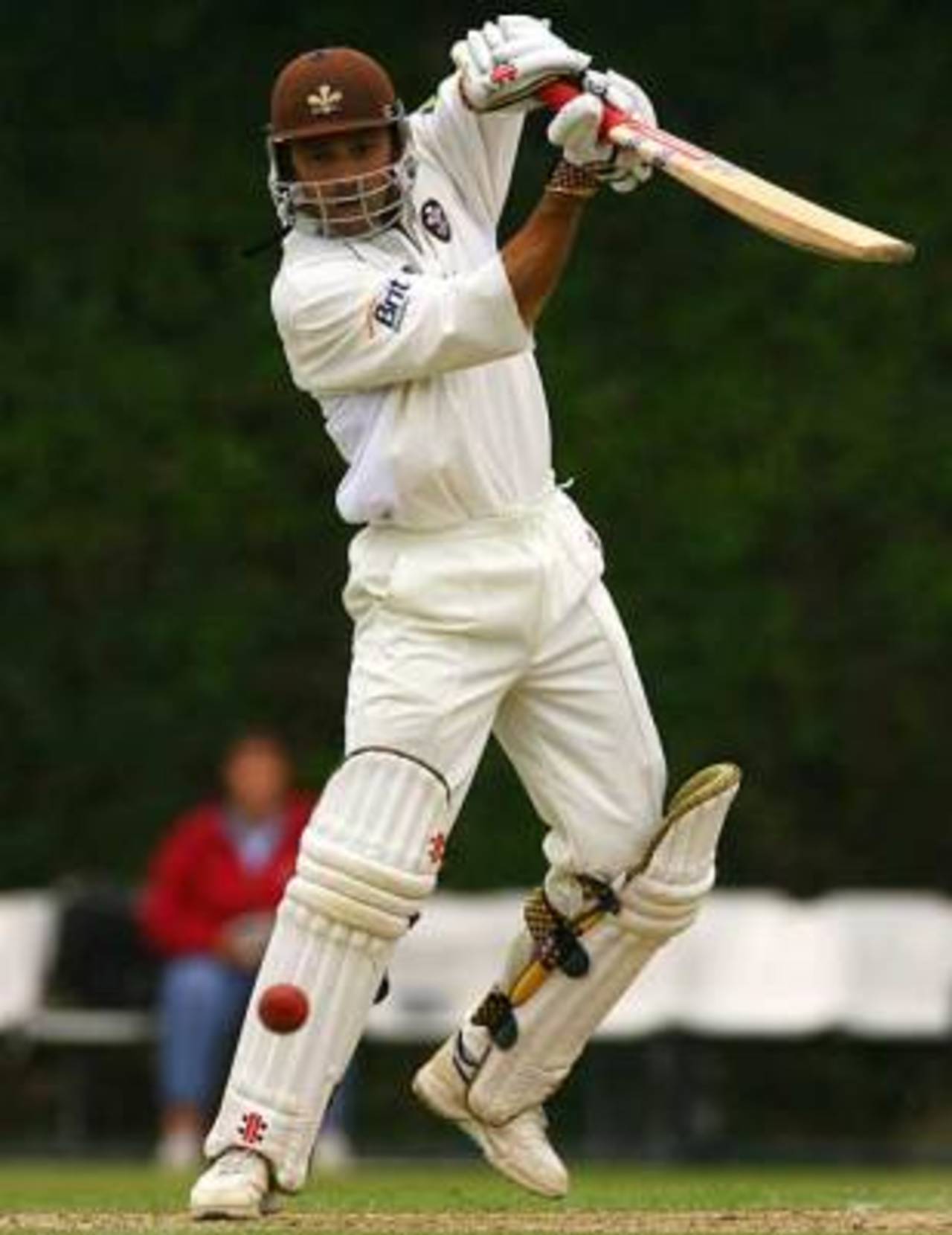 Mark Ramprakash drives square during his century, Surrey v Worcestershire, County Championship, Guildford, July 26, 2007