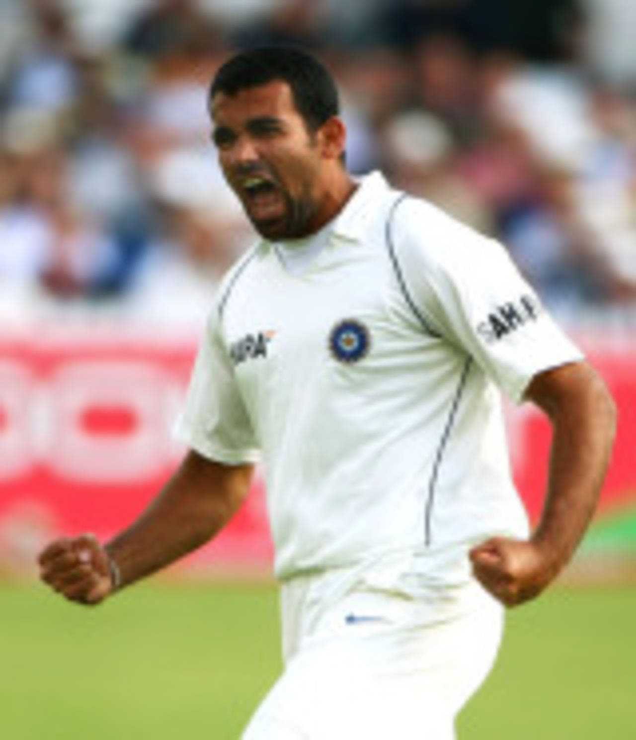 Zaheer Khan made vital breakthroughs for India with the second new ball, England v India, 2nd Test, Trent Bridge, 4th day, July 30, 2007