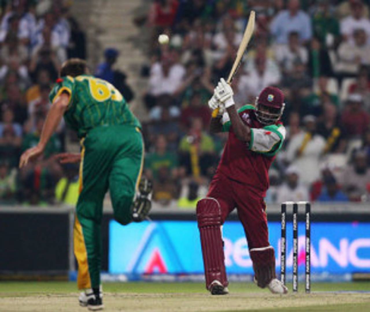 Chris Gayle biffs Morne Morkel, South Africa v West Indies , Group A, ICC World Twenty20, Johannesburg, September 11, 2007