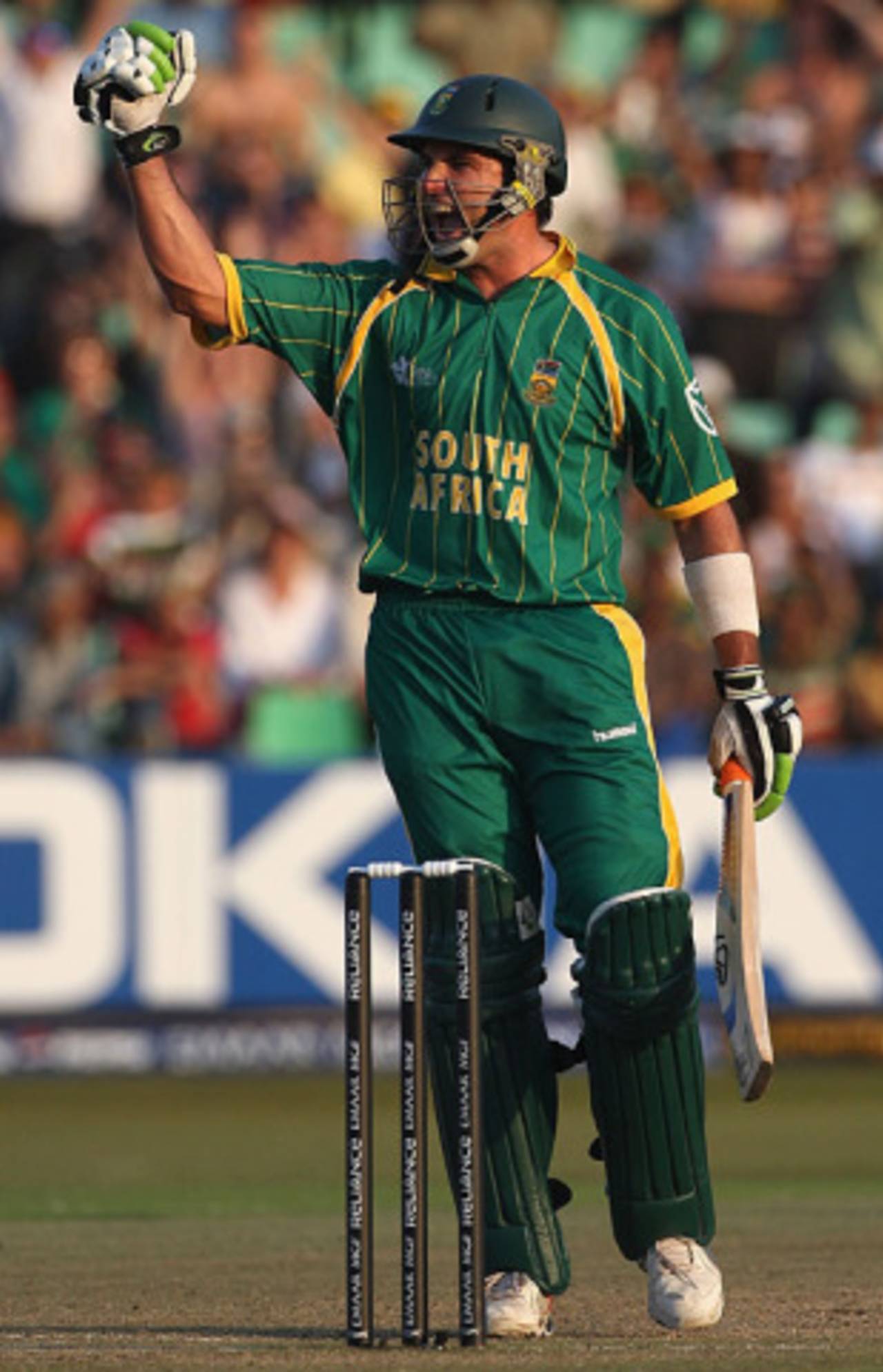 Justin Kemp celebrates South Africa's victory, South Africa v New Zealand, Group E, ICC World Twenty20, Durban, September 19, 2007