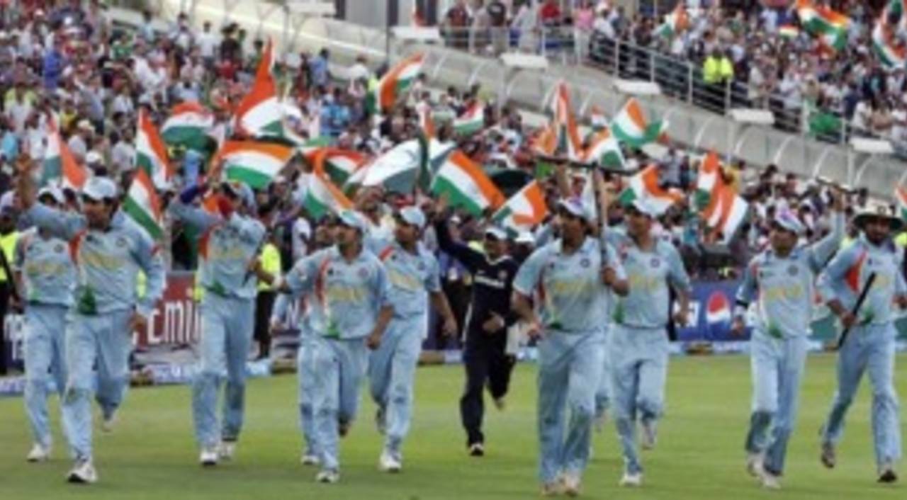 India triumphed in the 2007 World Twenty20 final after batting first, but overall batting first hasn't given teams much advantage in Twenty20 internationals&nbsp;&nbsp;&bull;&nbsp;&nbsp;Getty Images