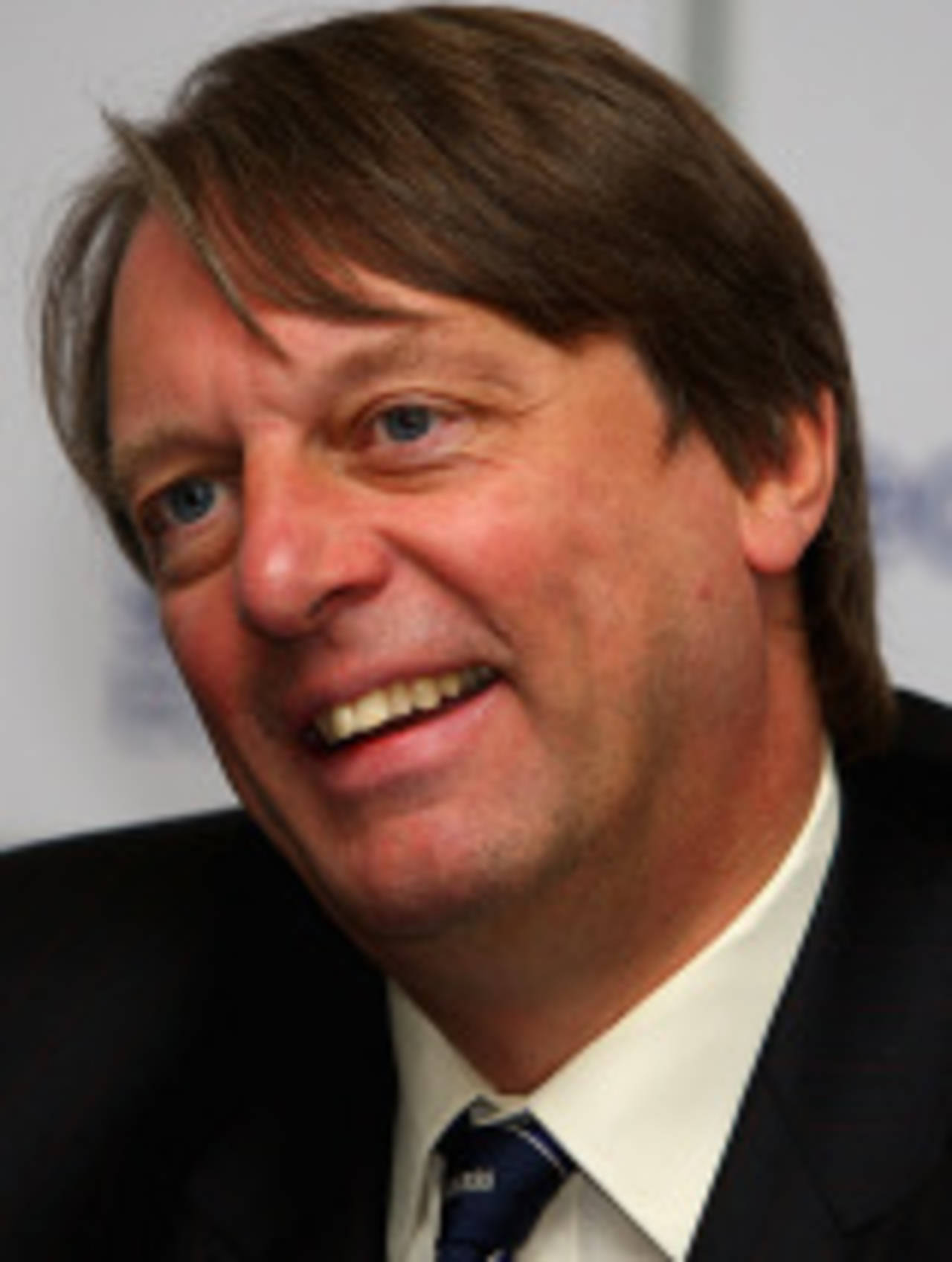 Giles Clarke, the new ECB chairman, addresses a press conference, Lord's, September 26, 2007