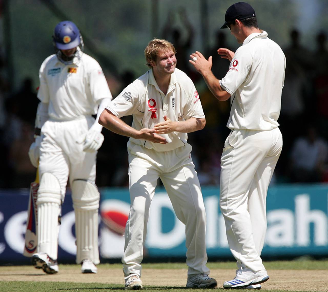Matthew Hoggard celebrates another wicket...as only he can, by 'rocking the baby', Sri Lanka v England, 1st Test, Kandy, December 1, 2007