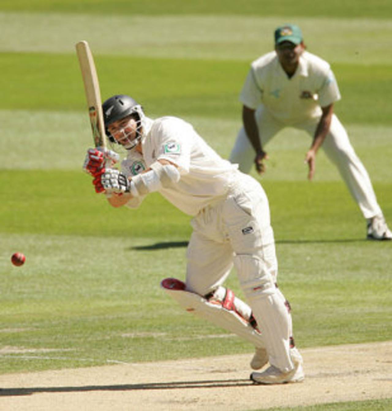 Matthew Bell hits through the leg side, New Zealand v Bangladesh, 1st Test, Dunedin, 2nd day, January 5, 2008